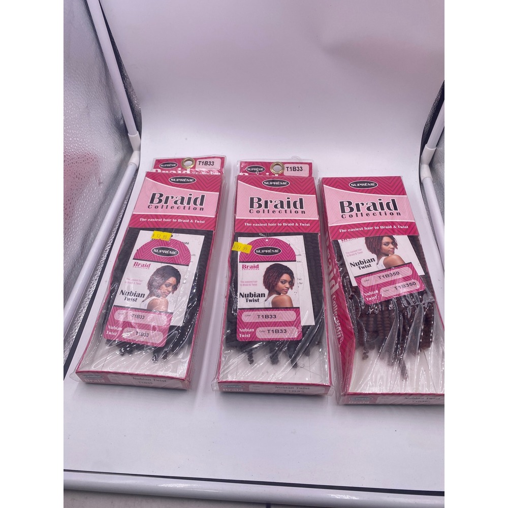 Supreme Nubian Twist Hair Women 3 Pack T1B33 T1B350 New Braid Collection Crochet